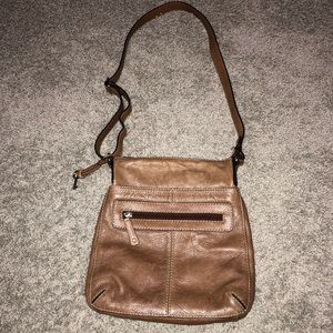 Fossil tan crossbody purse
